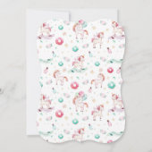 Invitation Unicornes magiques Fille de fête d'anniversaire n' (Dos)