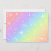 Invitation Unicornes magiques violet fête d'anniversaire (Dos)