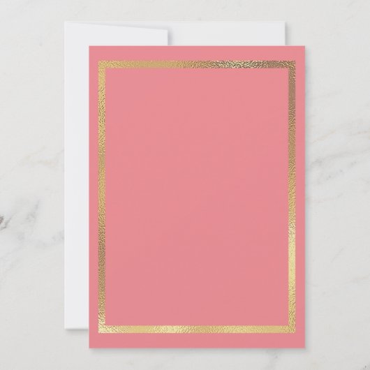 Invitation Unicornes mignonnes et arcs-en-ciel en rose (Dos)