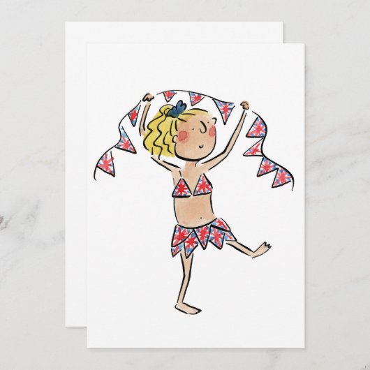 Invitation Union Jack Bunting (Devant / Derrière)