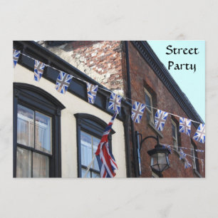 Invitation Union Jack Buntings