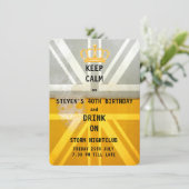 Invitation Union Jack UK Drapeau Cold Fresh Beer Birthday Par (Debout devant)