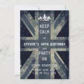 Invitation Union Jack UK Flag Parti d'anniversaire masculin (Devant)