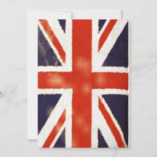 Invitation Union Jack Vintage (verticale) (Devant)