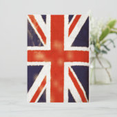 Invitation Union Jack Vintage (verticale) (Debout devant)