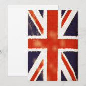 Invitation Union Jack Vintage (verticale) (Devant / Derrière)