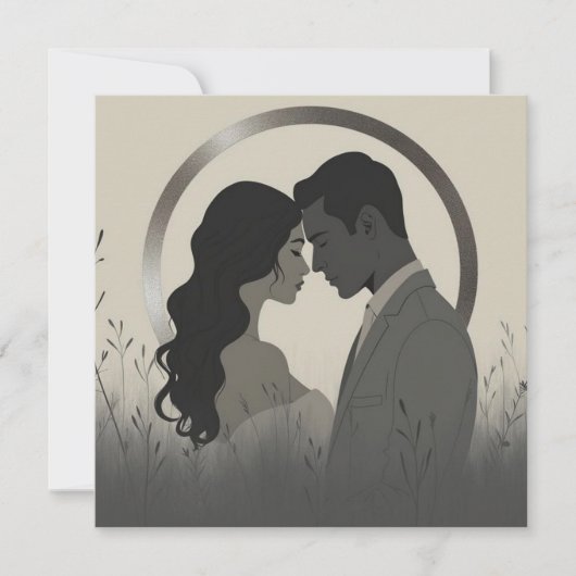 Invitation Union minimaliste moderne (Devant)