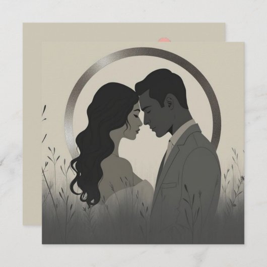 Invitation Union moderne minimale (Devant / Derrière)