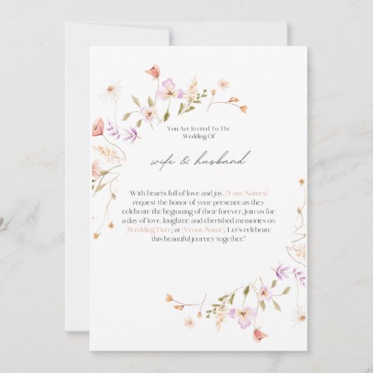 invitation unique (Devant)