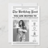 Invitation Unique 26ème anniversaire de la fête de Journaux C (Devant)