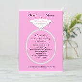 Invitation unique à la douche nuptiale en anneau r (Debout devant)