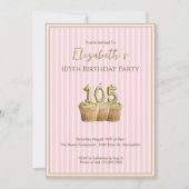 Invitation Unique Anniversaire 105 Ans Pour Elle E (Devant)