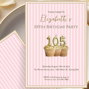 Invitation Unique Anniversaire 105 Ans Pour Elle E