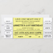 Invitation Unique Anniversaire (Billet Concert Sty (Devant)