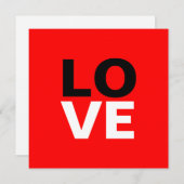 Invitation Unique Arrière - plan rouge amour romance (Devant / Derrière)