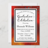 Invitation Unique, Artsy Border Graduation Party (Devant)