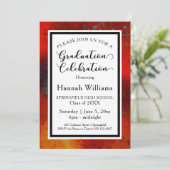 Invitation Unique, Artsy Border Graduation Party (Debout devant)