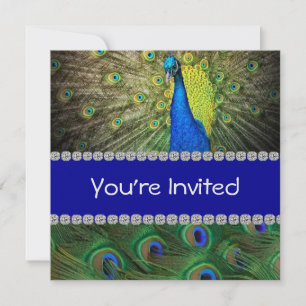 INVITATION UNIQUE AU PEACOCK AVEC PEUR ET BLÉ