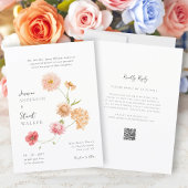 Invitation unique casual  wedding Website QR Code
