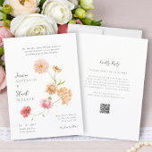 Invitation unique casual  wedding Website QR Code