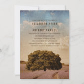 Invitation Unique Creative Rustic Tree Lavender Mariage (Devant)