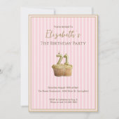 Invitation unique de 71e anniversaire en or rose p (Devant)