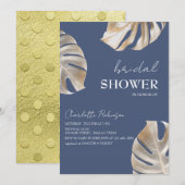 Invitation unique de douche de mariée tropicale en (Devant / Derrière)