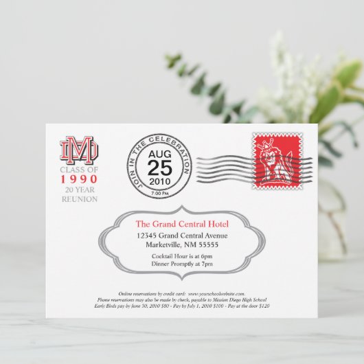 Invitation unique de "lettre" (Debout devant)