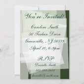 Invitation unique de plume de paon (Dos)