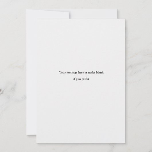 Invitation Unique Enregistrer les Dates avec photo (Dos)