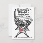 Invitation Unique et drôle de sauvegarde de la date (Dos)