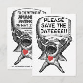 Invitation Unique et drôle, enregistrez la date (Devant / Derrière)