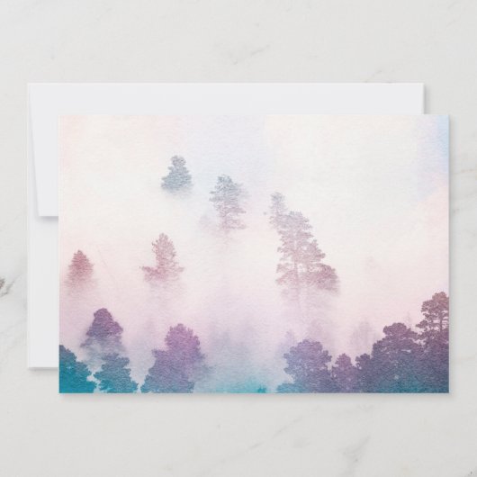 Invitation Unique Fairytale Enchanted Forest Mariage (Dos)