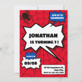 Invitation unique fête d'anniversaire (Devant)