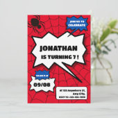 Invitation unique fête d'anniversaire (Debout devant)