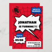 Invitation unique fête d'anniversaire (Devant / Derrière)