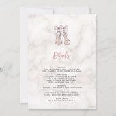 Invitation Unique fille Rose Gold Hens Bachelorette Week-end (Dos)