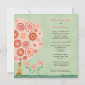 Invitation unique imprimable d'arbre de mandarine (Dos)