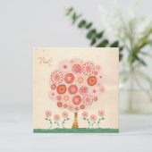 Invitation unique imprimable d'arbre de mandarine (Debout devant)