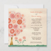 Invitation unique imprimable d'arbre de mandarine (Dos)