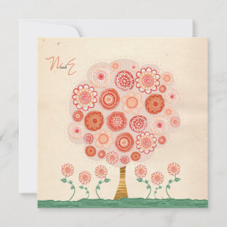 Invitation unique imprimable d'arbre de mandarine