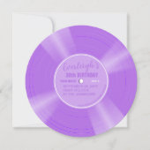 Invitation Unique Lilac Purple Vinyl Record Anniversaire (Devant)