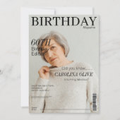 Invitation Unique Magazine couvre la fête du 60e anniversaire (Devant)