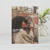 Invitation Unique Magazine détails chronologie photo mariage (Debout devant)