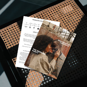 Invitation Unique Magazine détails chronologie photo mariage