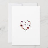 Invitation Unique Mariage d'aquarelle violet bordeaux (Dos)