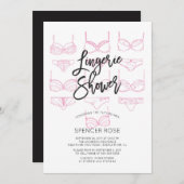 Invitation Unique Moderne Lingerie Douche (Devant / Derrière)