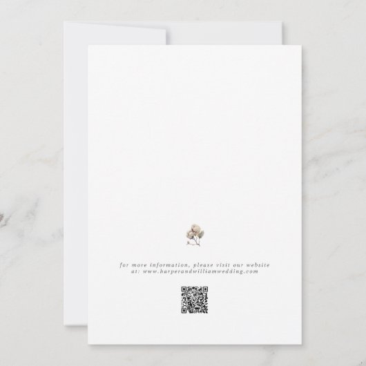 Invitation Unique monogrammed moderne mariage (Dos)