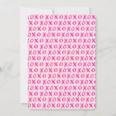 Invitation Unique personnalisable XOXO Pink Galentine's Day (Dos)
