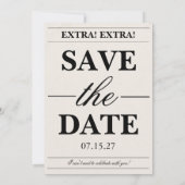 Invitation Unique Photo Newspaper First Birthday (Dos)